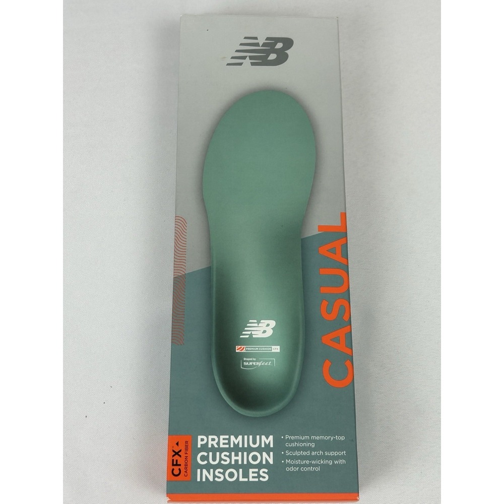 New Balance Premium Cushion CFX Insoles Women 4.5-6 B Superfeet Green